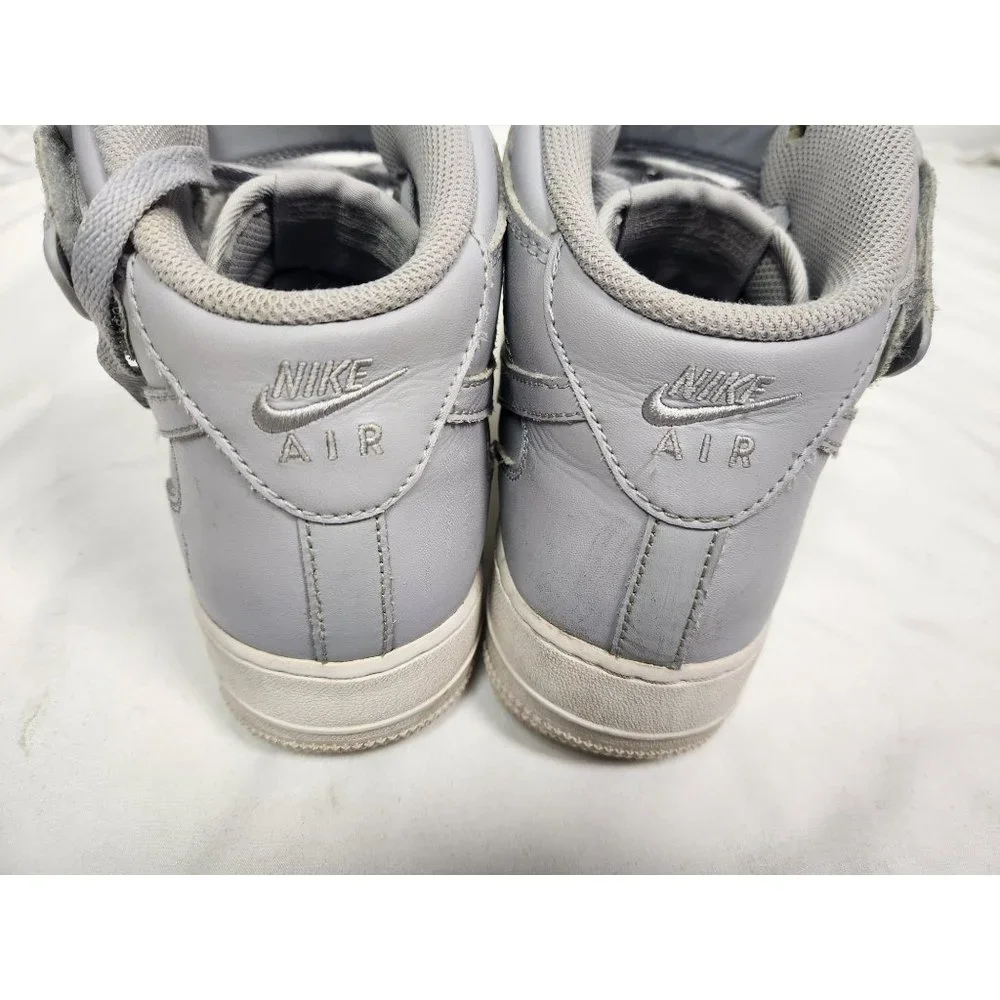Nike Men's Sz. 9 Nike Air Force 1 Mid Wolf Grey White Sneakers